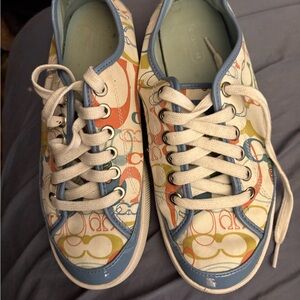 Coach Multicolor Sneakers with Blue Accents